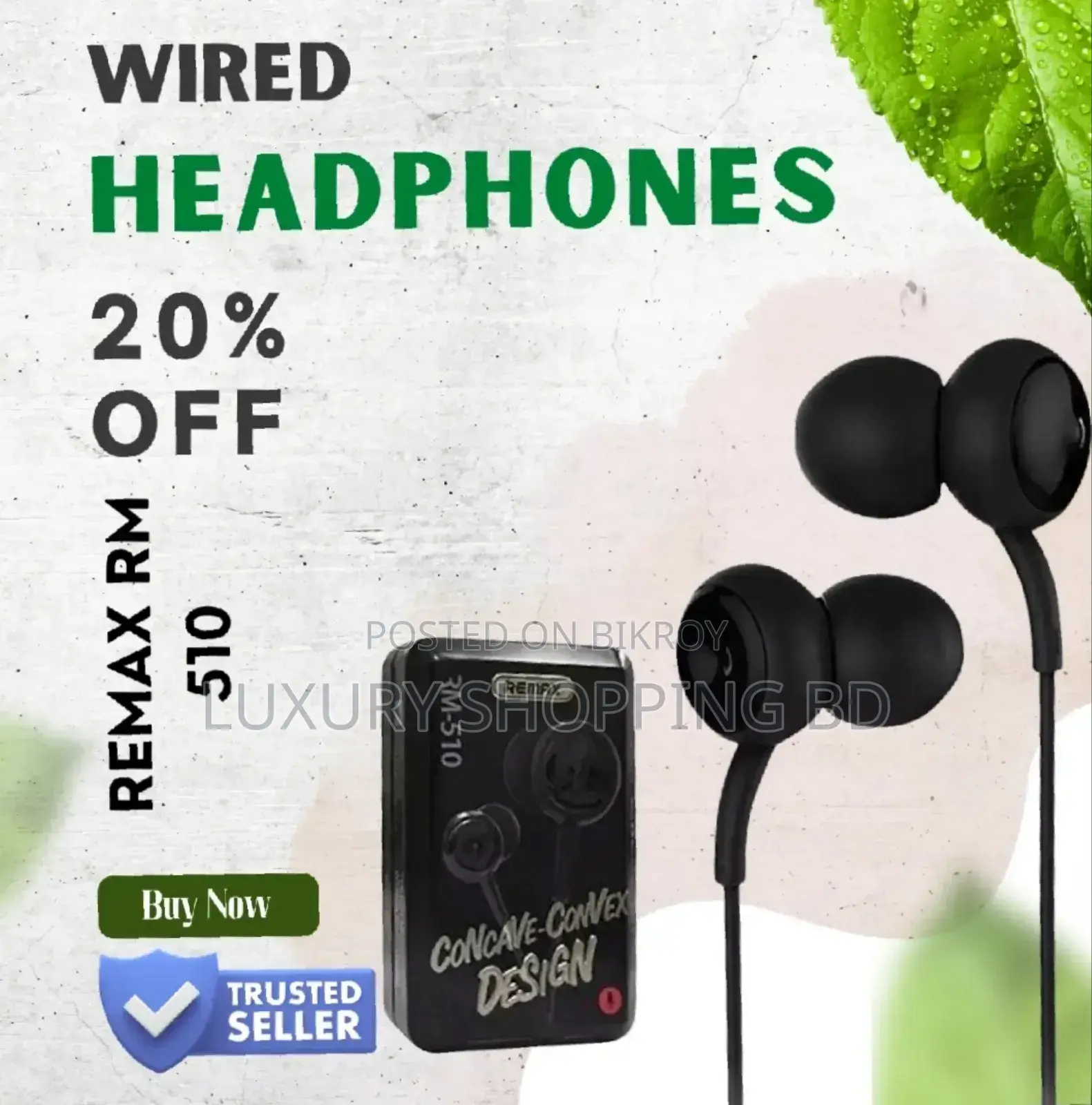 Remax Rm 510 in-Ear Earphone With Metal Box