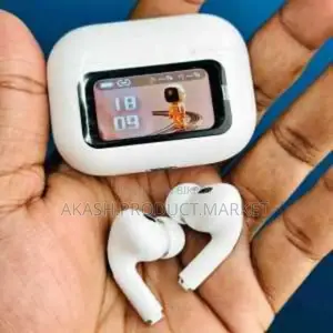 E9 Pro Airpods Touch With LED Display (ANC ENC Supported) White