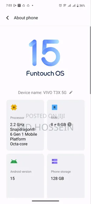 Vivo T3x 128 GB Blue