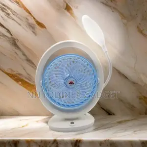 জেআর ২০১৮ মিনি পোর্টেবল ফ্যান এলইডি লাইট সহ