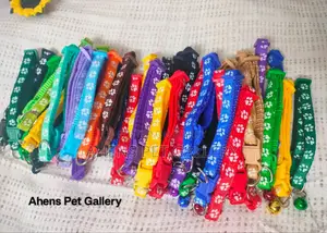 Adjustable Pet Paw Print Cat Collar With Bell