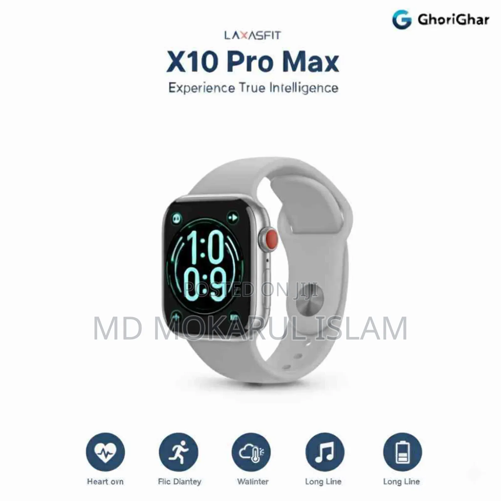 নতুন স্টকে – X10 Pro Max স্মার্ট ওয়াচ
