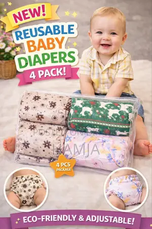 4 PCS Combo Washable Reuseable Baby Diaper