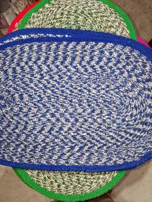 Braided Jute Doormat - Oval Handmade Entryway Rug