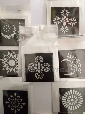 Mini Art Design Stencil Set for DIY Painting Mehndi (12 Pcs)