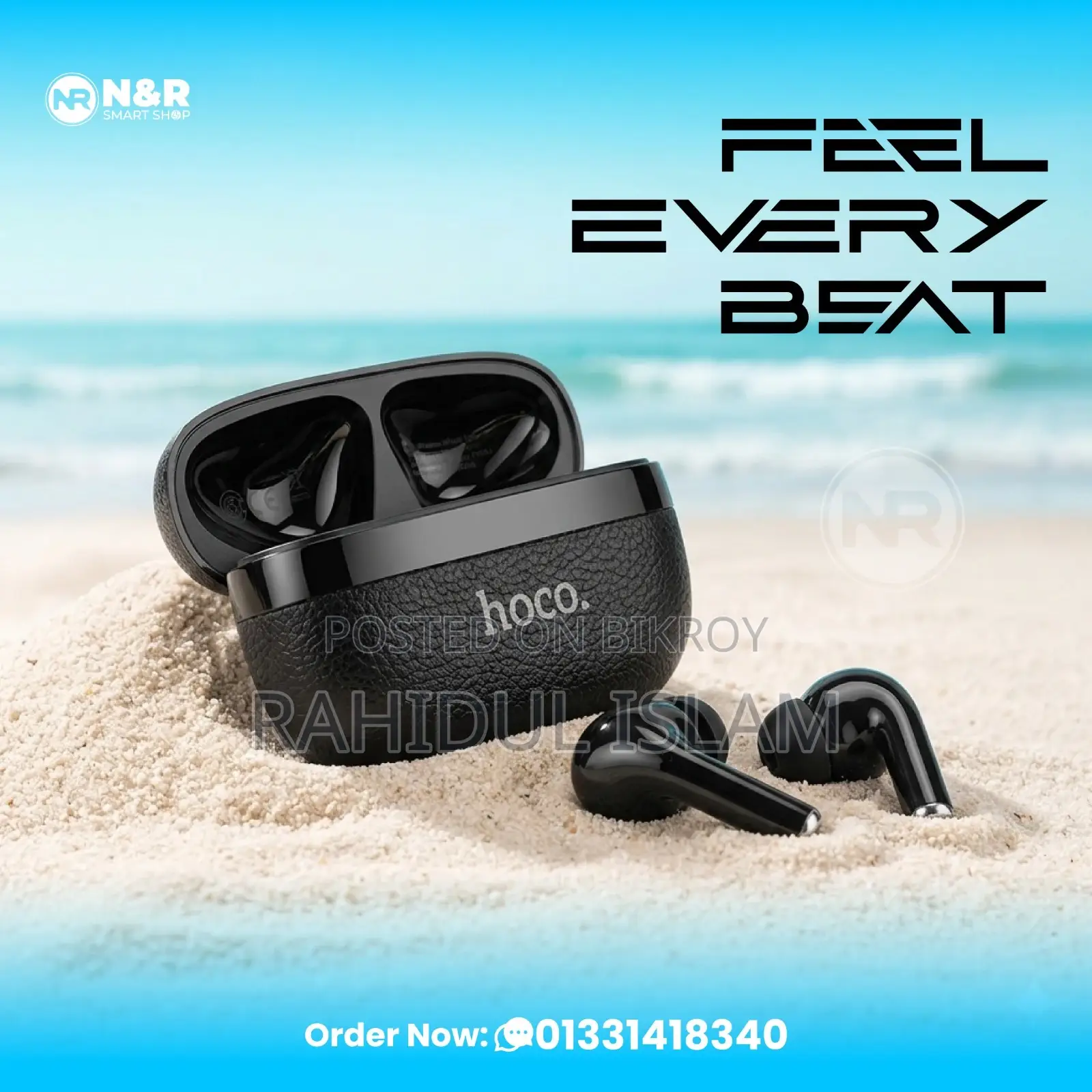 Hoco Mmj-24 Wireless Bluetooth Headset – Smart Touch Earbuds