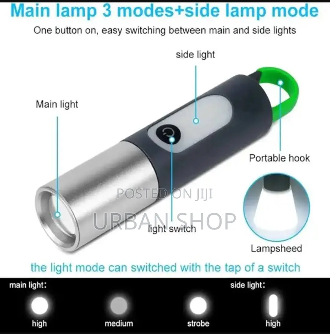 Digital Thunder XST-836 Usb Rechargeable Flashlight|Portable Led Torch