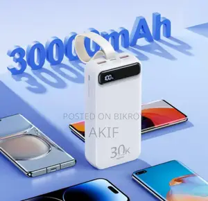 30000mah Portable Smart Multi-Compatible Fast Charging Power Bank