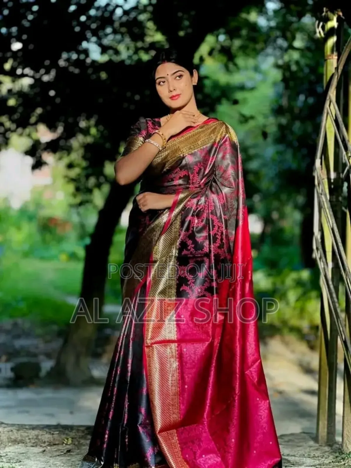 Benaroshi Katan Saree With Blause PCS
