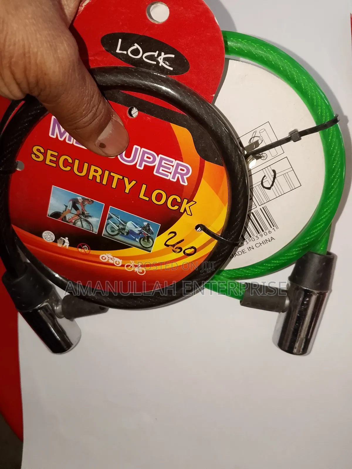 Heavy Duty Bike Cable Lock With Key | Anti-Theft Bicycle Lock