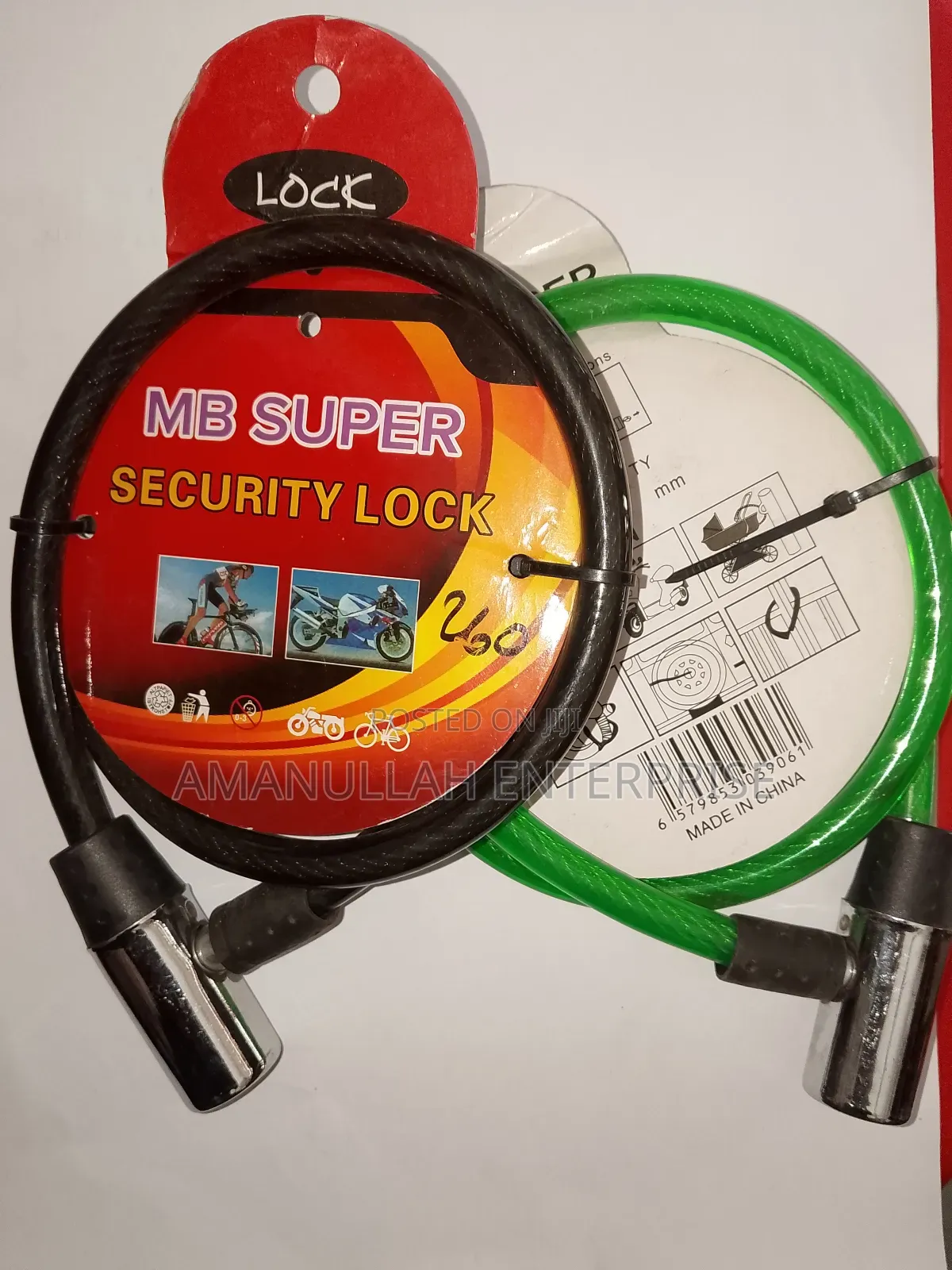 Heavy Duty Bike Cable Lock With Key | Anti-Theft Bicycle Lock