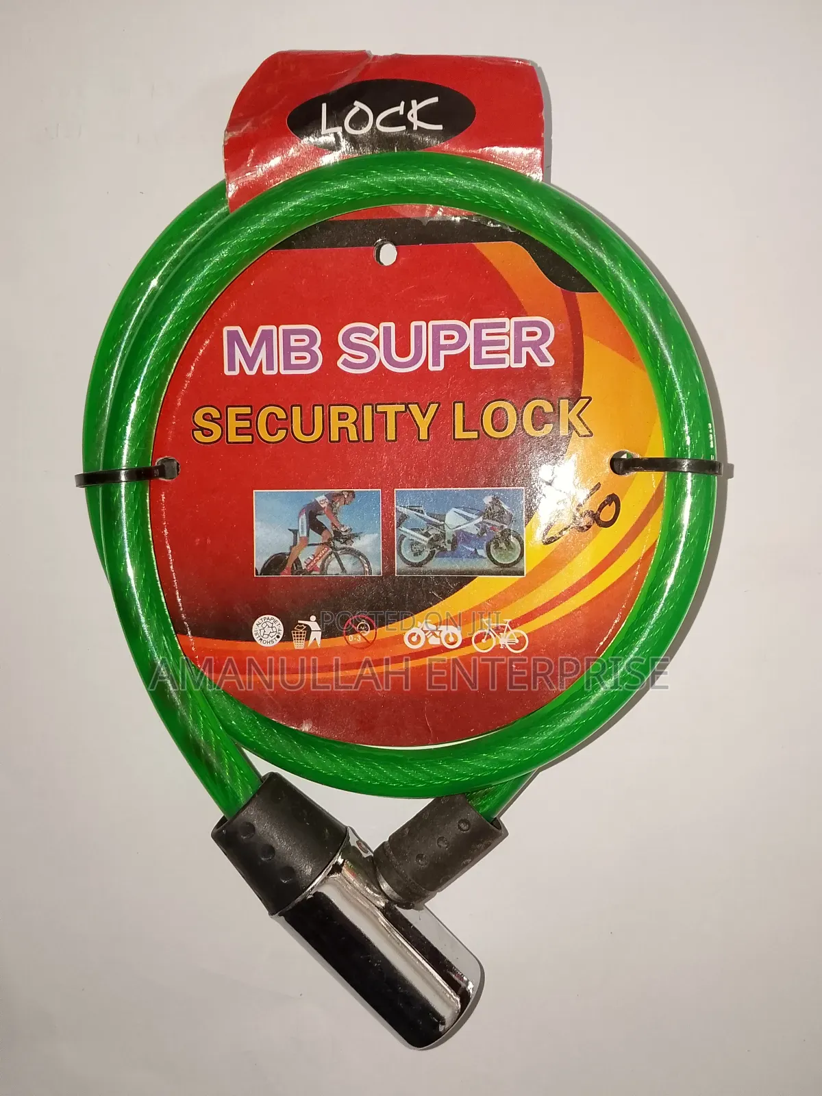 Heavy Duty Bike Cable Lock With Key | Anti-Theft Bicycle Lock