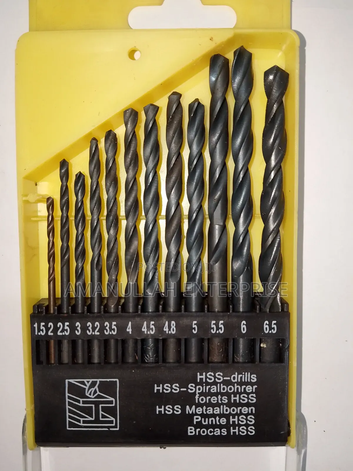 HSS Drill Bit Set 1.5mm–6.5mm | High Speed Steel Twist Drill Bits Kit
