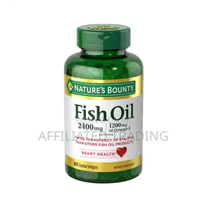 Nature’S Bounty Fish Oil 2400 Mg 90 Coated Softgels - Made in Usa