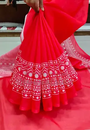 Chanderi Silk Sharee With Blouse Piece