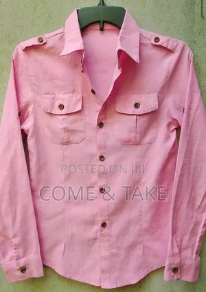 Full Sleeve Baby Pink Hawaiian Shirt