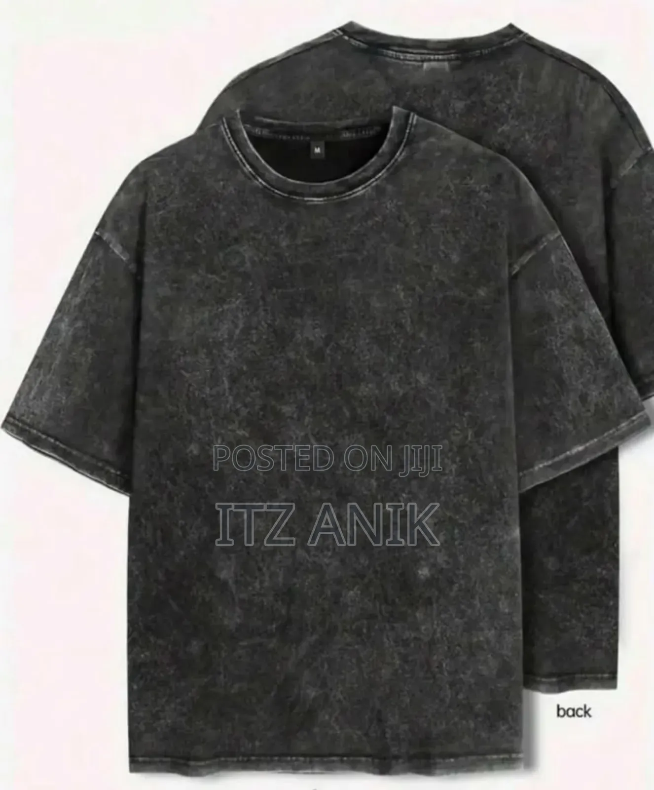 Premium Quality Black Acid Wash T-Shirt Drop Shoulder 10 Pieces