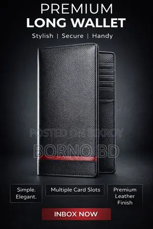 প্রিমিয়াম লেদার লং ওয়ালেট