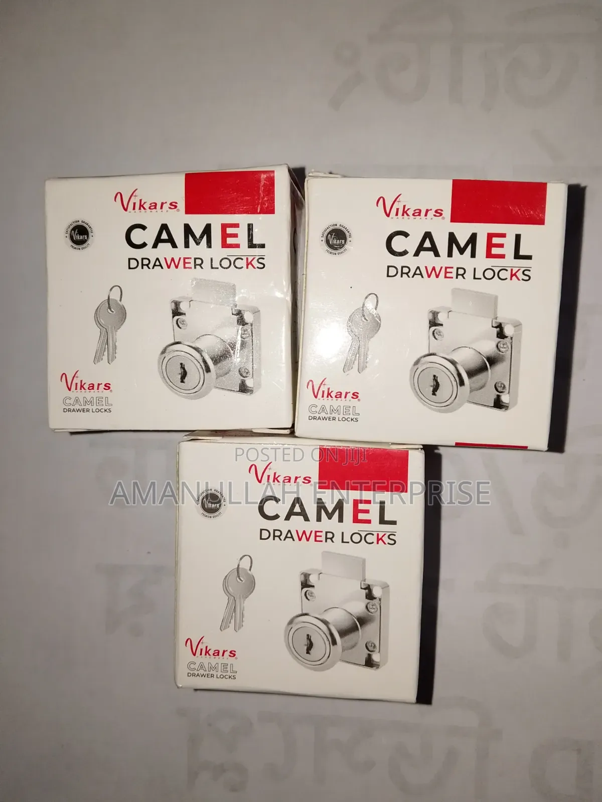 Camel Drawer Lock With Key Secure Cabinet Lock for Home/Office (3 Pcs)