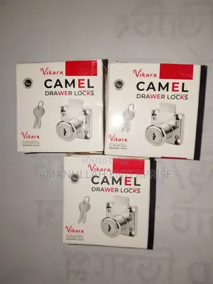Camel Drawer Lock With Key Secure Cabinet Lock for Home/Office (3 Pcs)