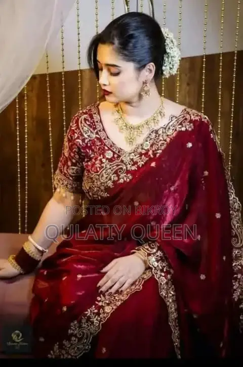 গ্ল্যামারাস জিমুচু সিল্ক: জমকালো সিকুয়েন্স এমব্রয়ডারি শাড়ি *R