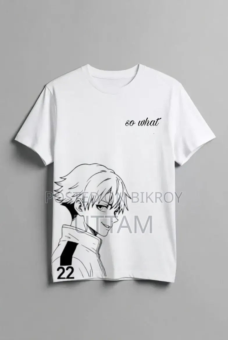 Anime Style Primium White T Shirt