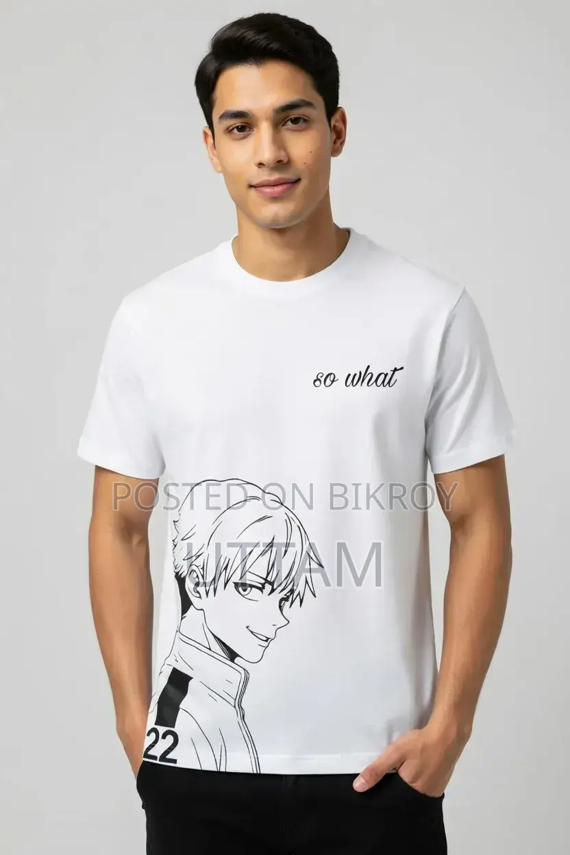 Anime Style Primium White T Shirt