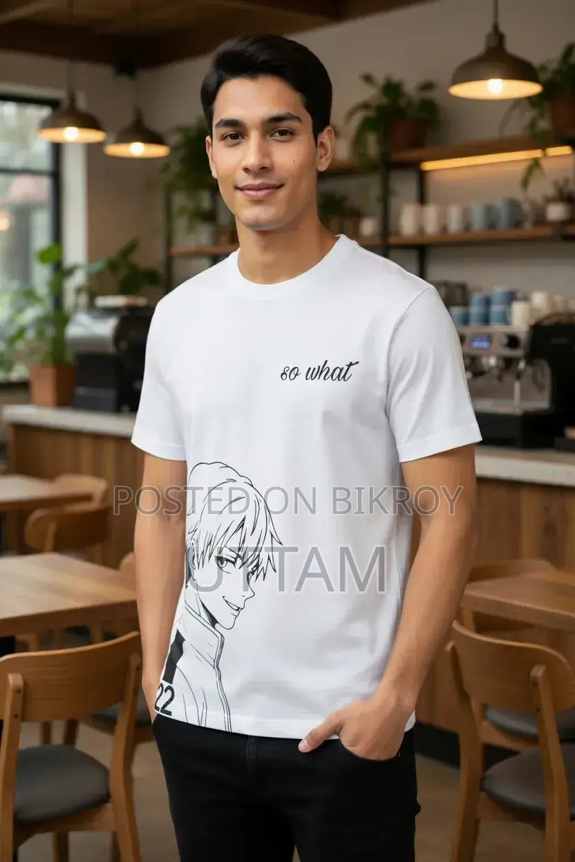 Anime Style Primium White T Shirt