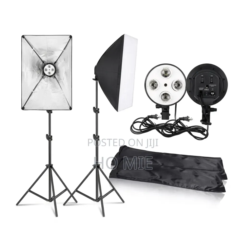 Chinese Four Holder Softbox With 7 Feet Stand
