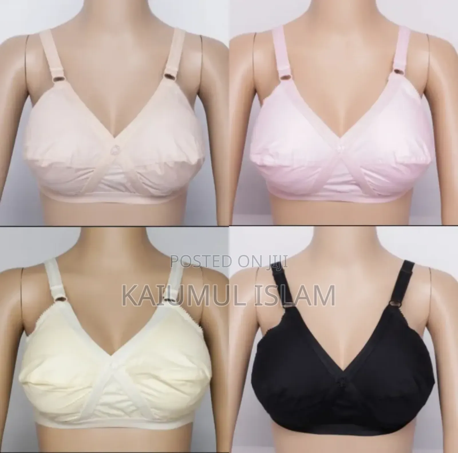 2 PCS Comfortable Big Belt Soft Synthetic Bra for Women - Multicolor