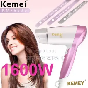 Kemei Km-6833 1600w প্রফেশনাল ফোল্ডেবল হেয়ার ড্রায়ার