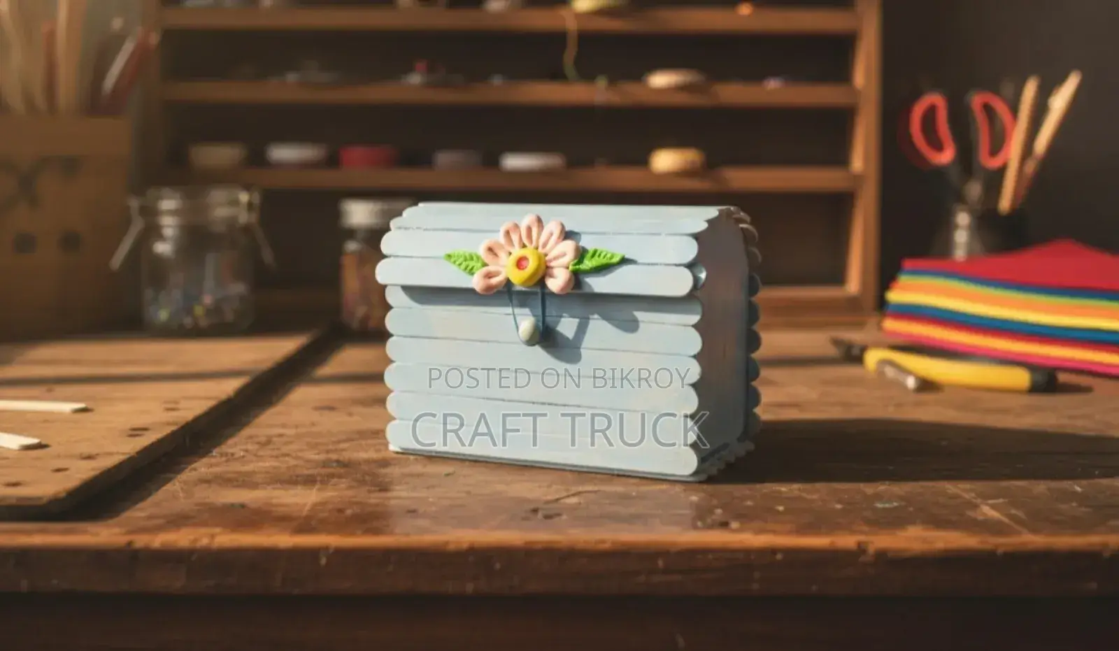 Handmade Ice Cream Stick Organizer Boxes