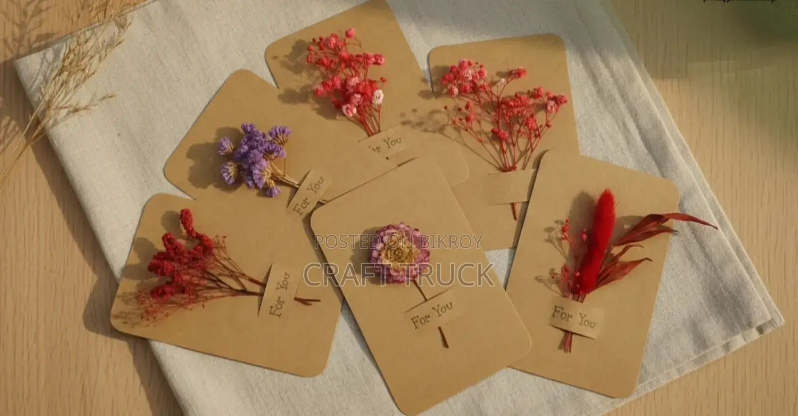Natural Dry Flower Cards