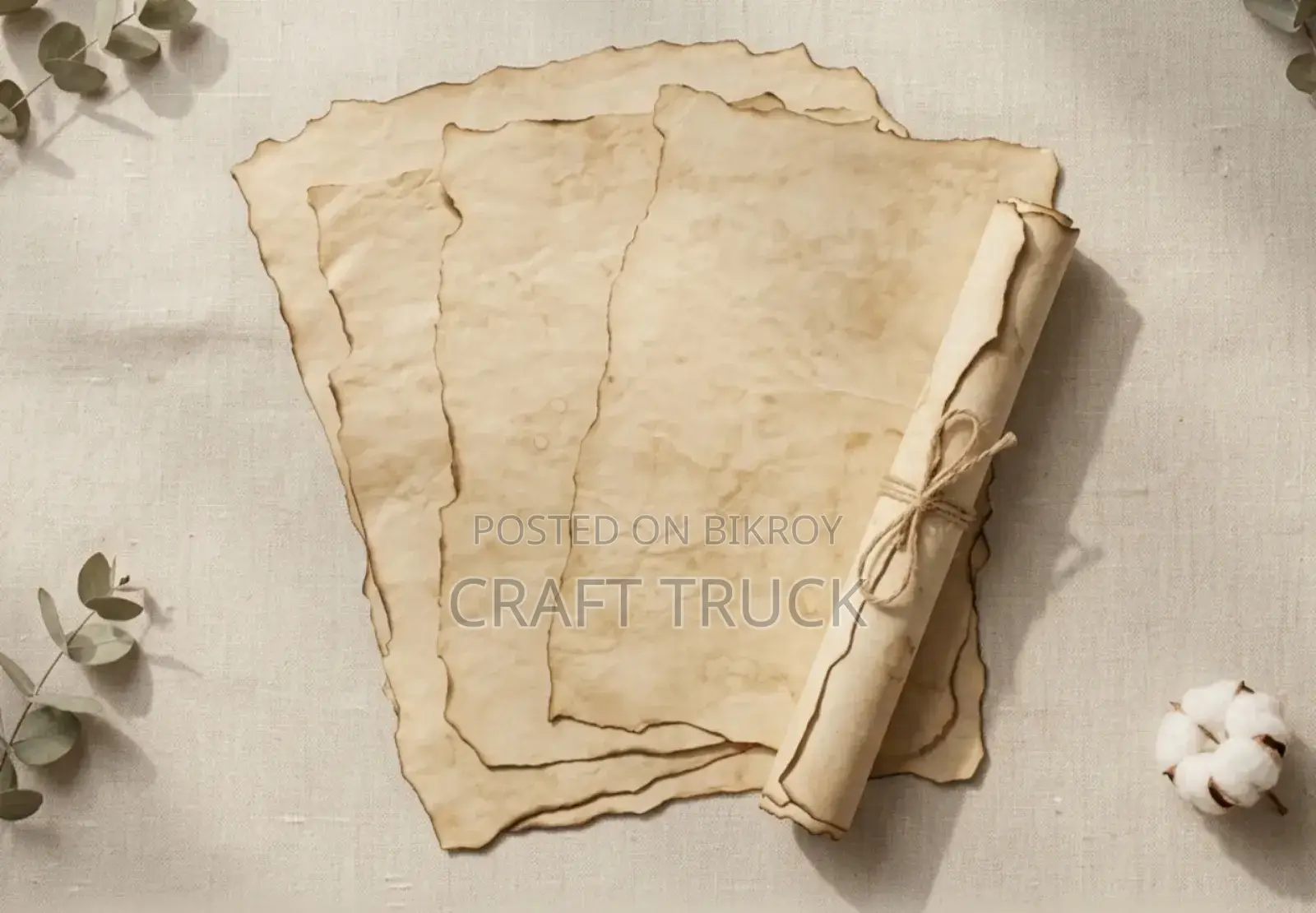 Vintage Burned Age Papers