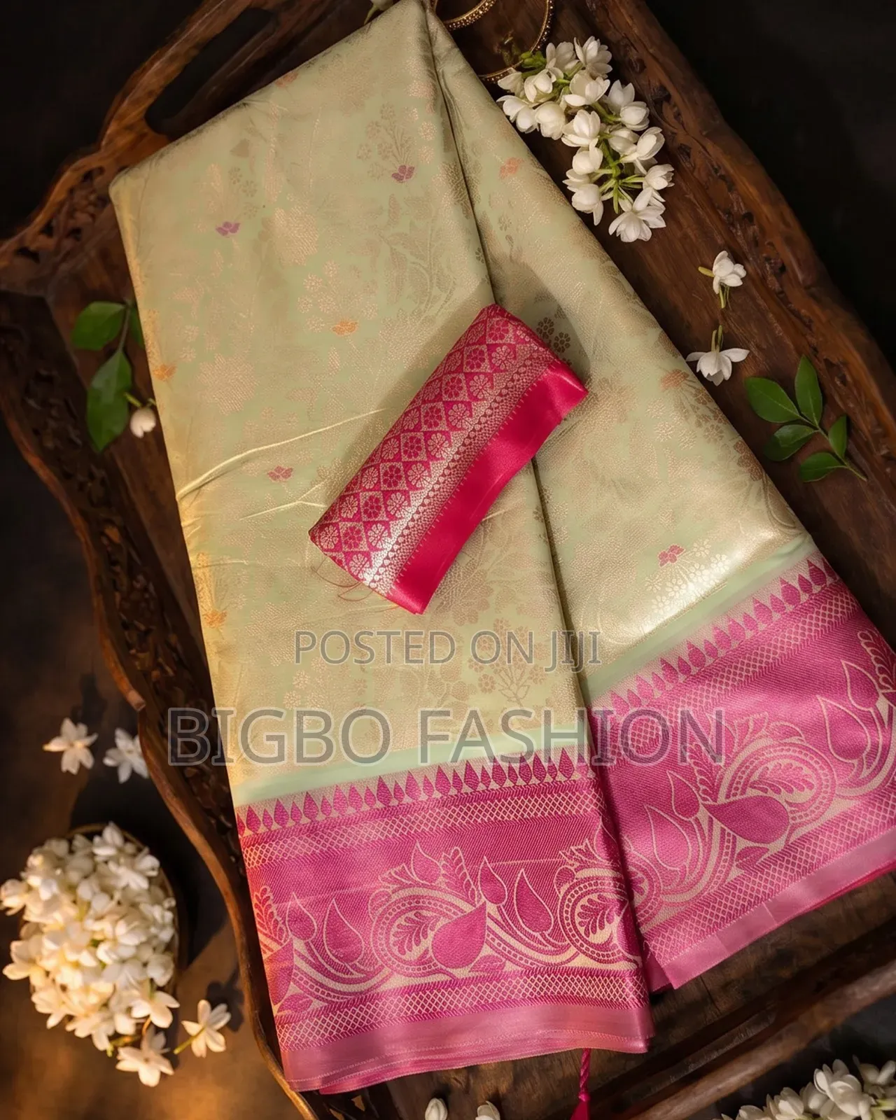 Mint Blossom Premium Silk Saree