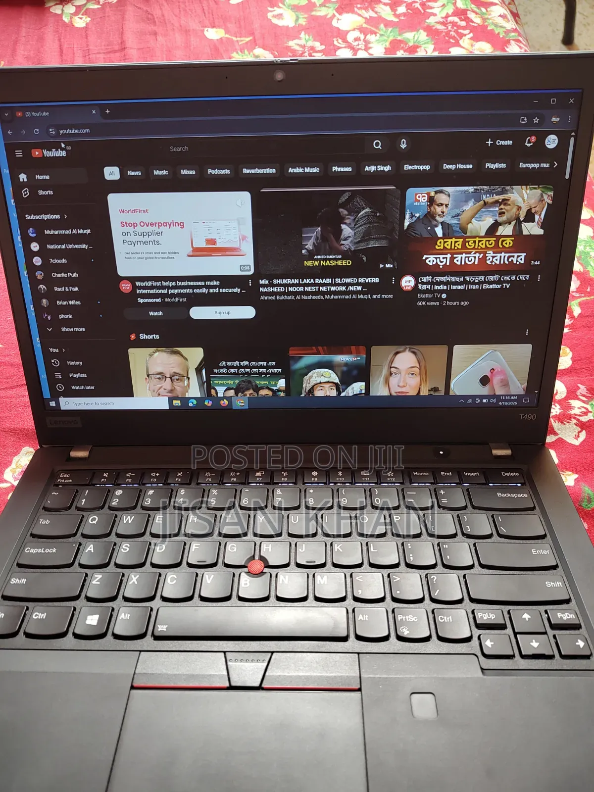 Laptop Lenovo ThinkPad T490s 16GB Intel Core I5 SSD 256GB