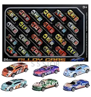 Racing 24pcs Car Set Toys for Kids 3-8, Mini Pull Back Diecast Cars