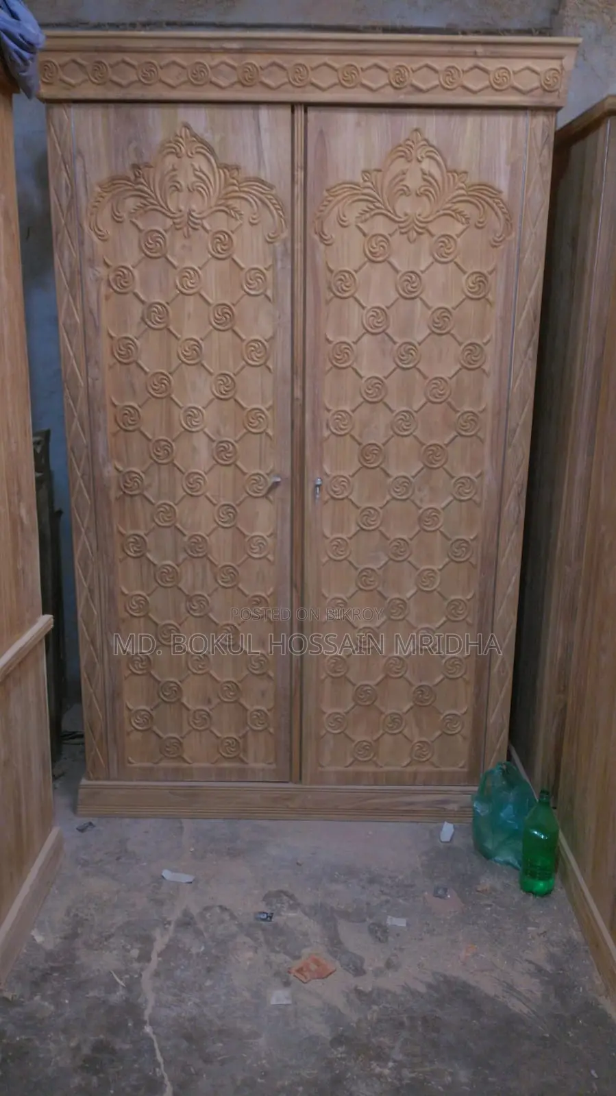 Chittagong Teak Wood 2-Door Wardrobe (4ft x 6ft)