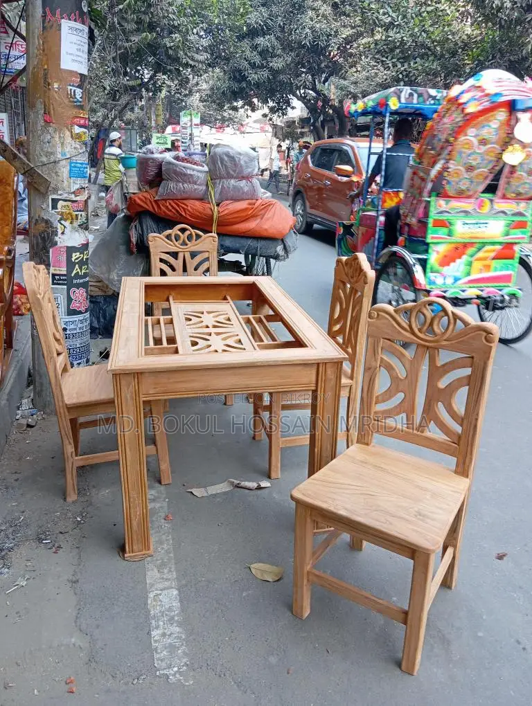 Segun Wood Dining Table & 6 Chairs