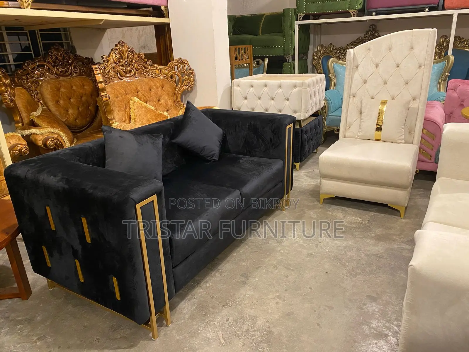 বিলাসবহুল সিক্স সিটার সোফা সেট SL286F