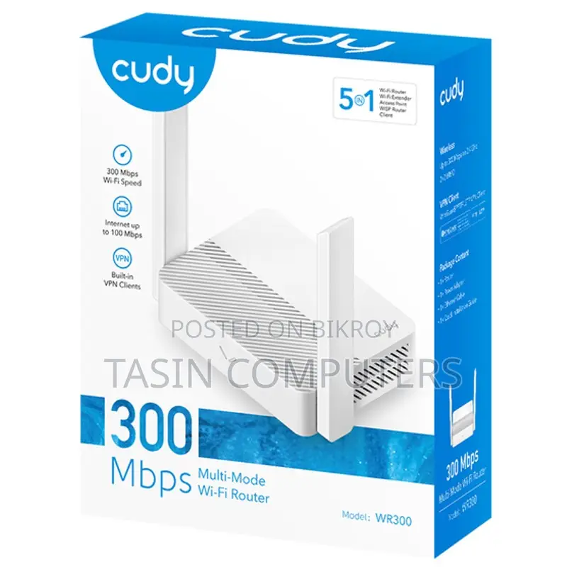 Cudy WR300 N300 Mbps Ethernet Single-Band Wi-Fi Router