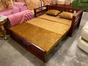 মেহেগুনী কাঠের তৌরি Sofa Cum Scb13f