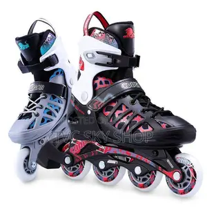 Cougar Skating shoes double calf single row L:(41-44) black/red