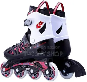 Cougar Skating shoes double calf single row L:(41-44) black/red