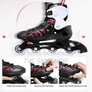 Cougar Skating shoes double calf single row L:(41-44) black/red