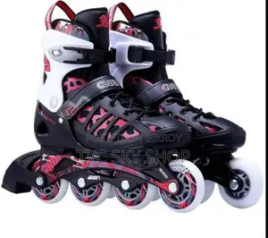 Cougar Skating shoes double calf single row L:(41-44) black/red