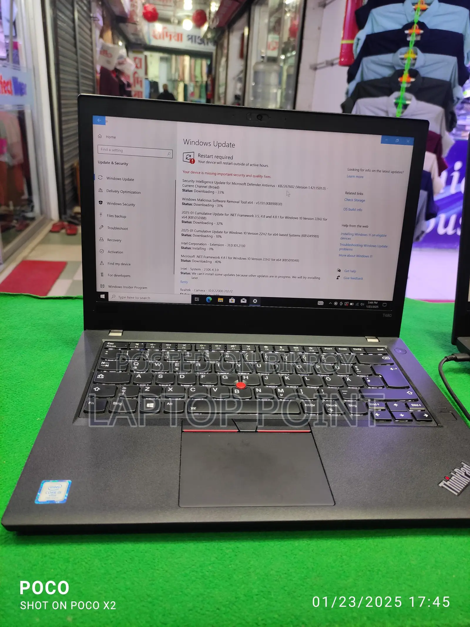 Lenovo T480 i5 7gen:8gb/256ssd