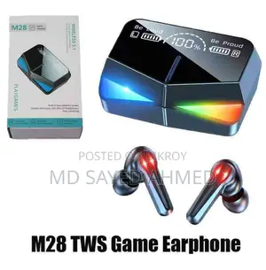 M28 TWS Bluetooth Wireless Earbuds - Black