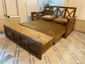 Teak Wood Sofa Cum Bed Scb14f