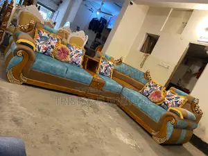 সেগুন কাঠের তৌরি কর্নার সোফা SL320F